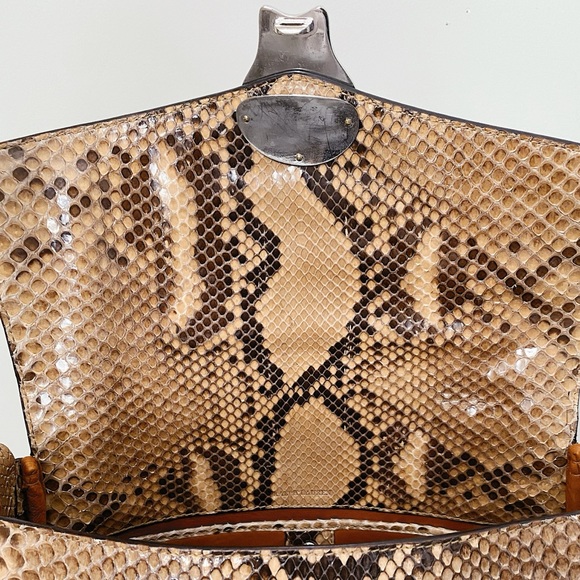 Ralph Lauren Collection Ricky Exotic Python Snake Skin Shoulder Crossbody Bag 5K - Picture 9 of 15